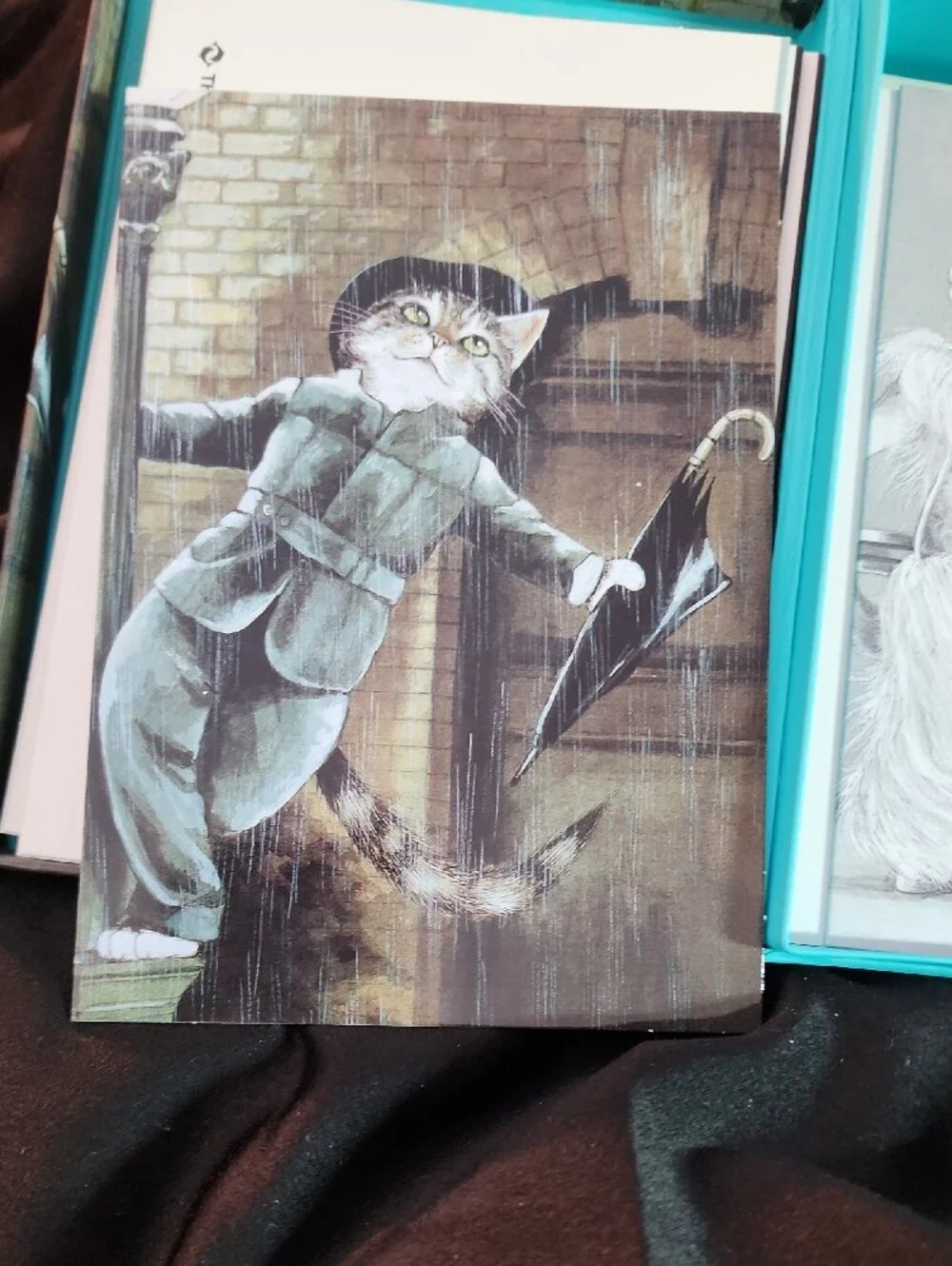 Cats in Movies Notecards - Vintage Cat Illustration